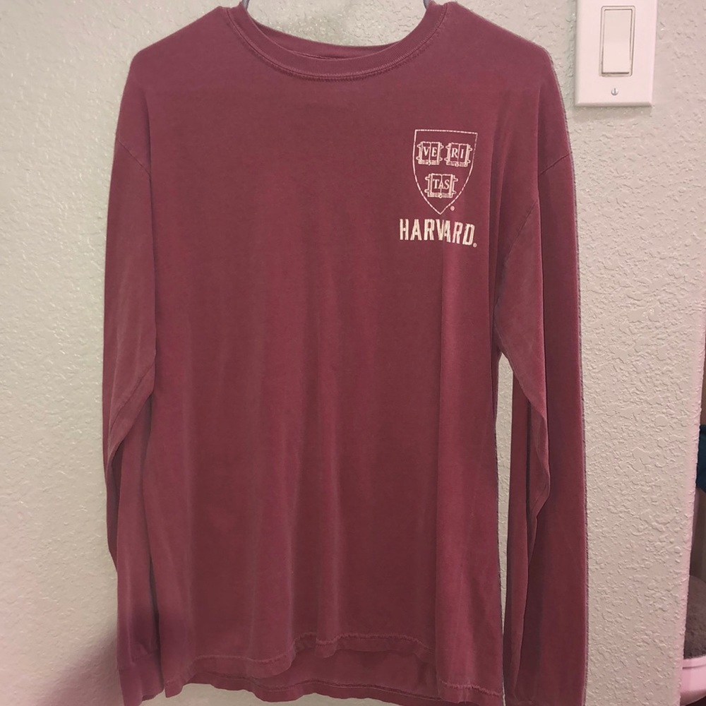 A maroon Harvard tee